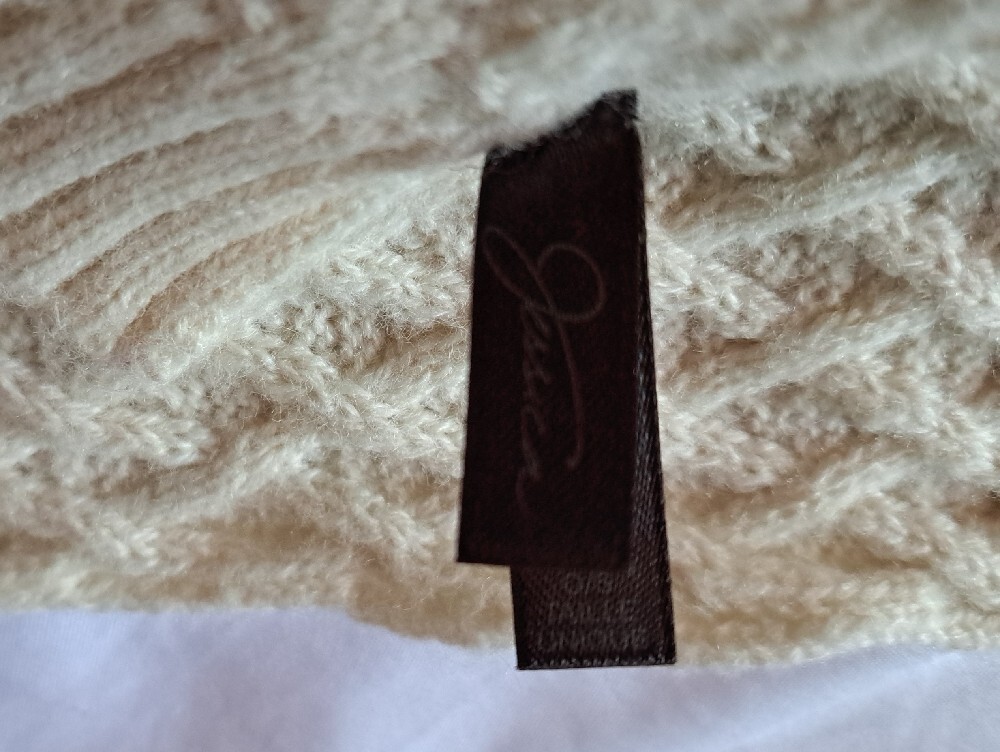 Jessica Cream Cable Knit Scarf - Picture 3 of 5